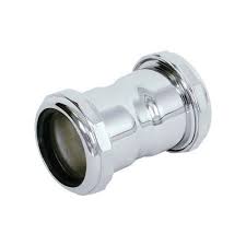 City Supply, 1-1/2" Slip Joint Coupling, Chrome Plated