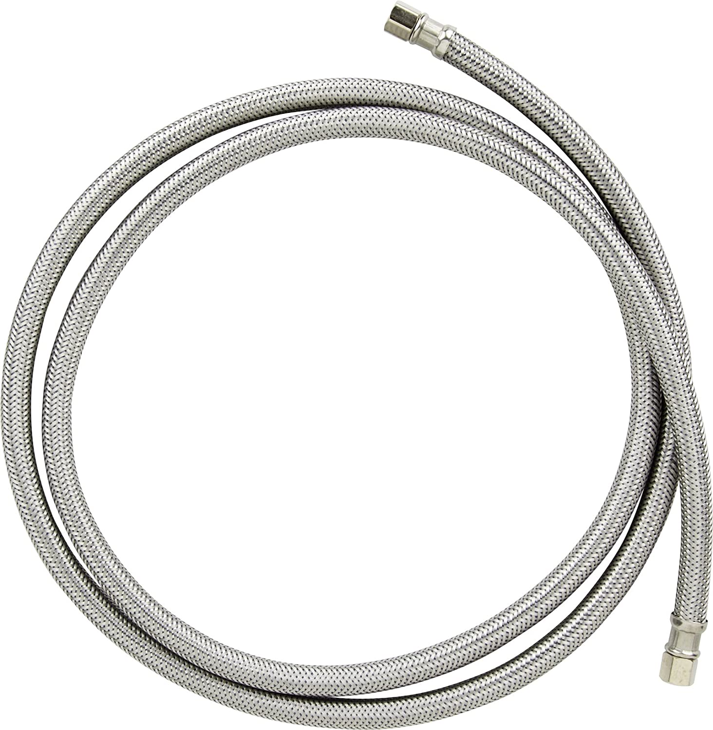 City Supply, 1/4" x 1/4" x 6 FT. Stainless Steel Supply Line