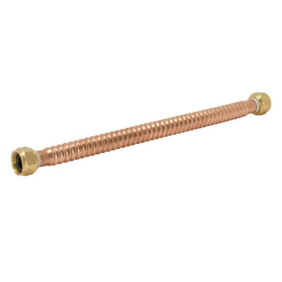 City Supply, 3/4" x 18" FIP Brass Water Heater Connector