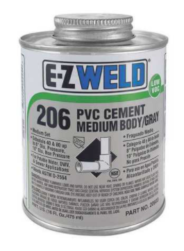 City Supply, Cement, 16 Oz, Gray, PVC, Medium Body, LowVOC