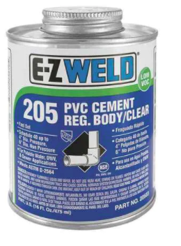 City Supply, Clear Solvent Cement, Size 16 oz