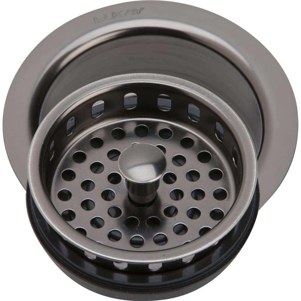 Elkay, Elkay 3-1/2" Drain Fitting Antique Steel Finish Disposer Flange and Removable Strainer LKD35AS