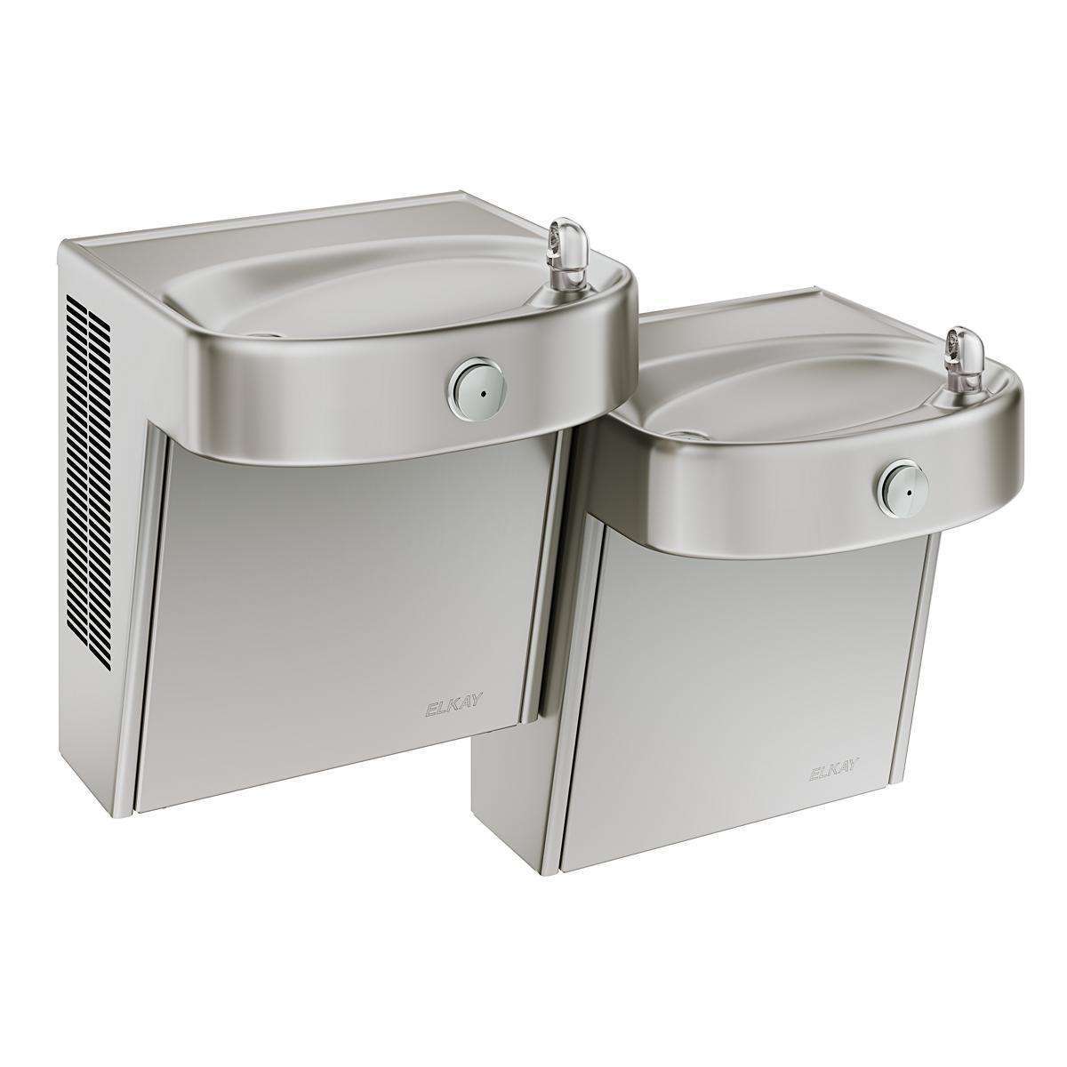 Elkay, Elkay Cooler Bi-Level Wall Mount ADA Filtered Non-Refrigerated, Stainless LVRCHDTLDDSC