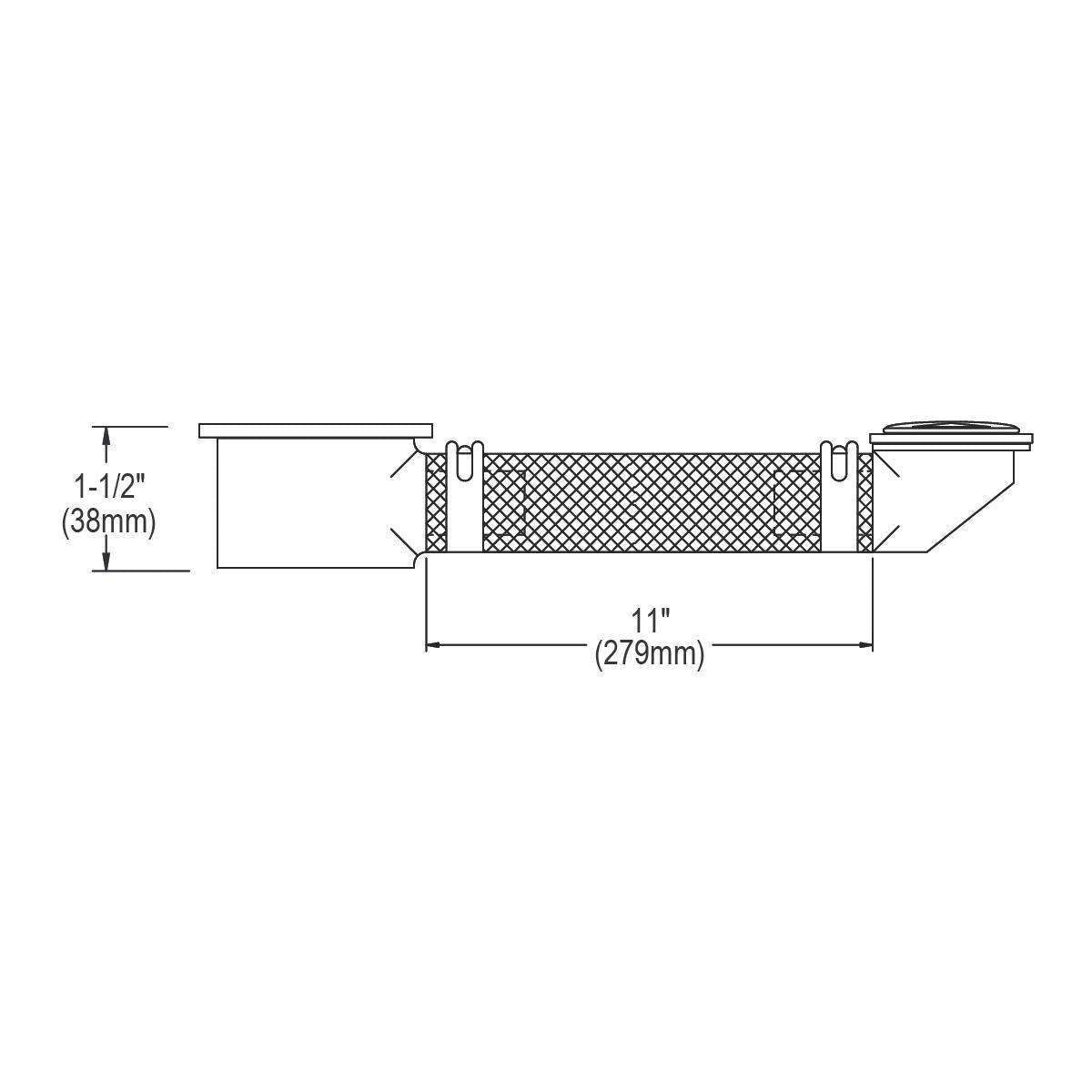 Elkay, Elkay Flexible Overflow Assembly Copper Nickel LKF299-CU