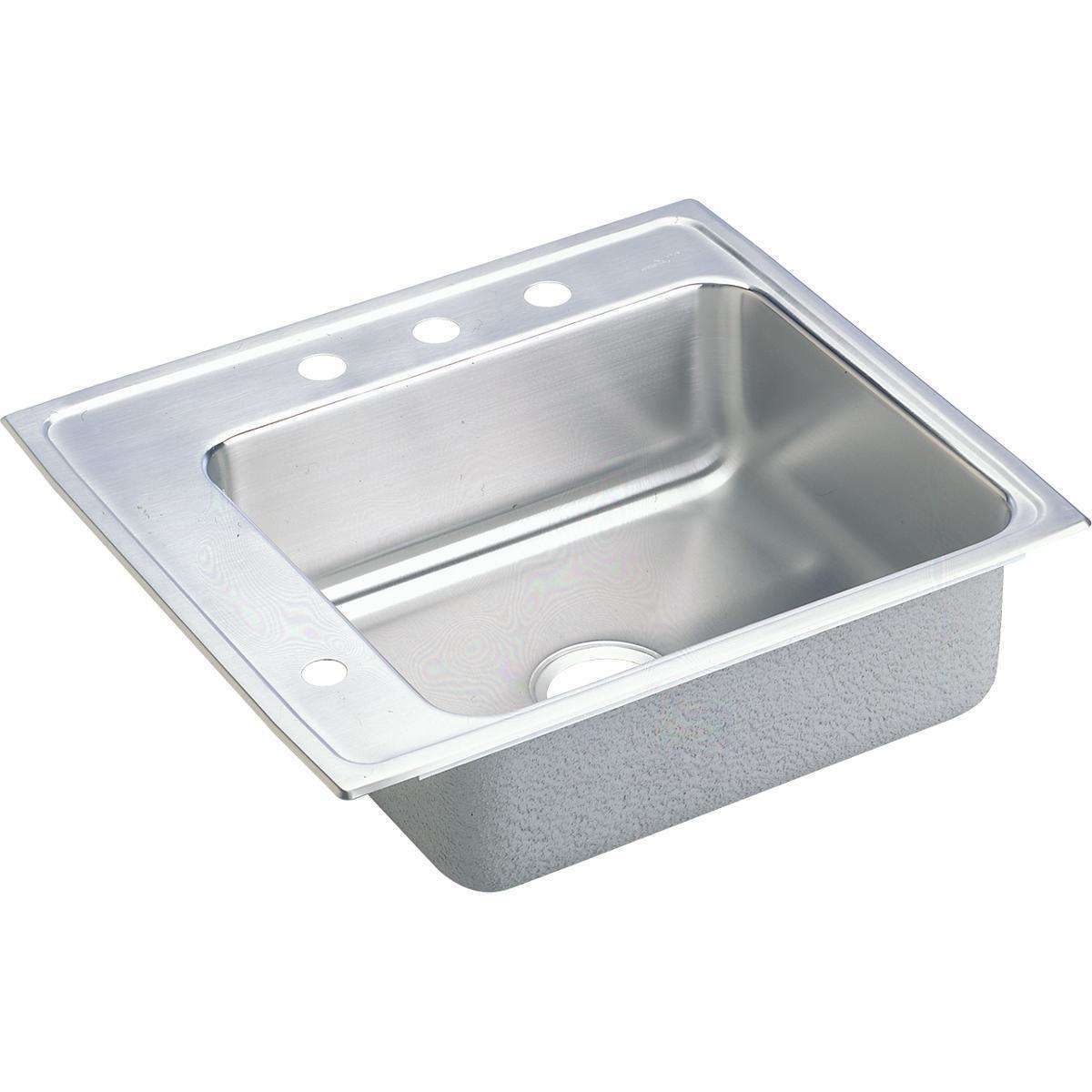 Elkay, Elkay Lustertone Classic Stainless Steel 25" x 22" x 6-1/2", Single Bowl Drop-in Classroom ADA Sink DRKADQ2522652LM