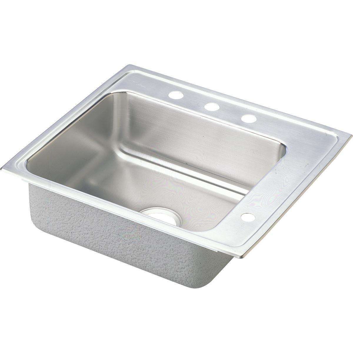 Elkay, Elkay Lustertone Classic Stainless Steel 25" x 22" x 6-1/2", Single Bowl Drop-in Classroom ADA Sink DRKADQ252265R0