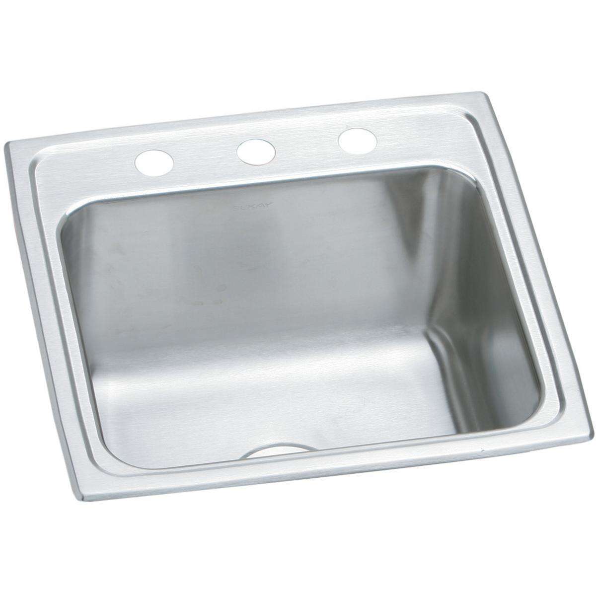 Elkay, Elkay Pursuit Stainless Steel 19-1/2" x 19" x 10-3/16", 1-Hole Single Bowl Drop-in Laundry Sink PLA1919101