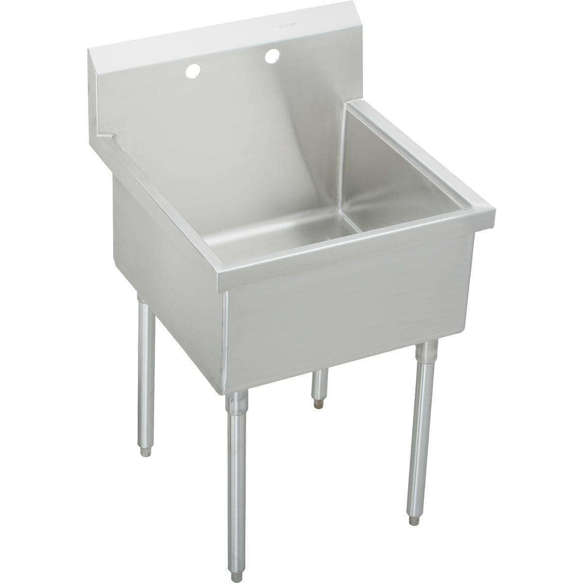 Elkay, Elkay Sturdibilt Stainless Steel 33" x 27-1/2" x 14" Floor Mount, Single Compartment Scullery Sink SS8130OF2