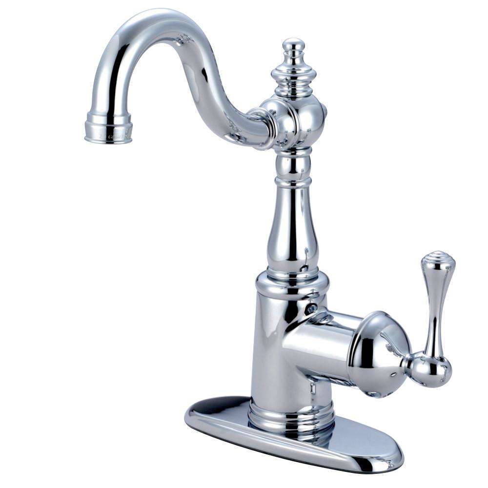 Kingston Brass, Fauceture FS7641BL Single-Handle 4 in. Centerset Bathroom Faucet, Polished Chrome