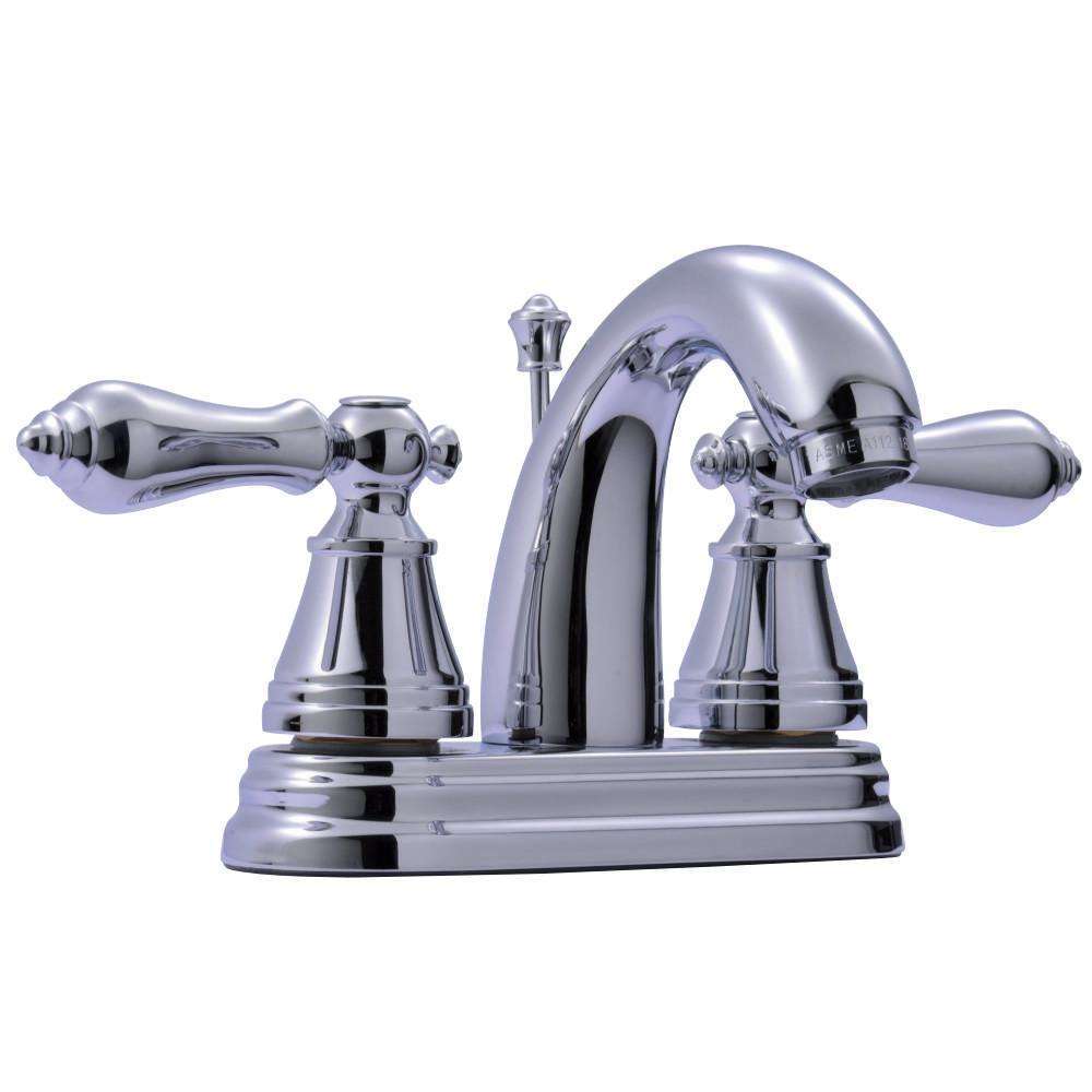 Kingston Brass, Fauceture FSY7611AL English Classic 4 in. Centerset Bathroom Faucet with Retail Pop-Up, Polished Chrome