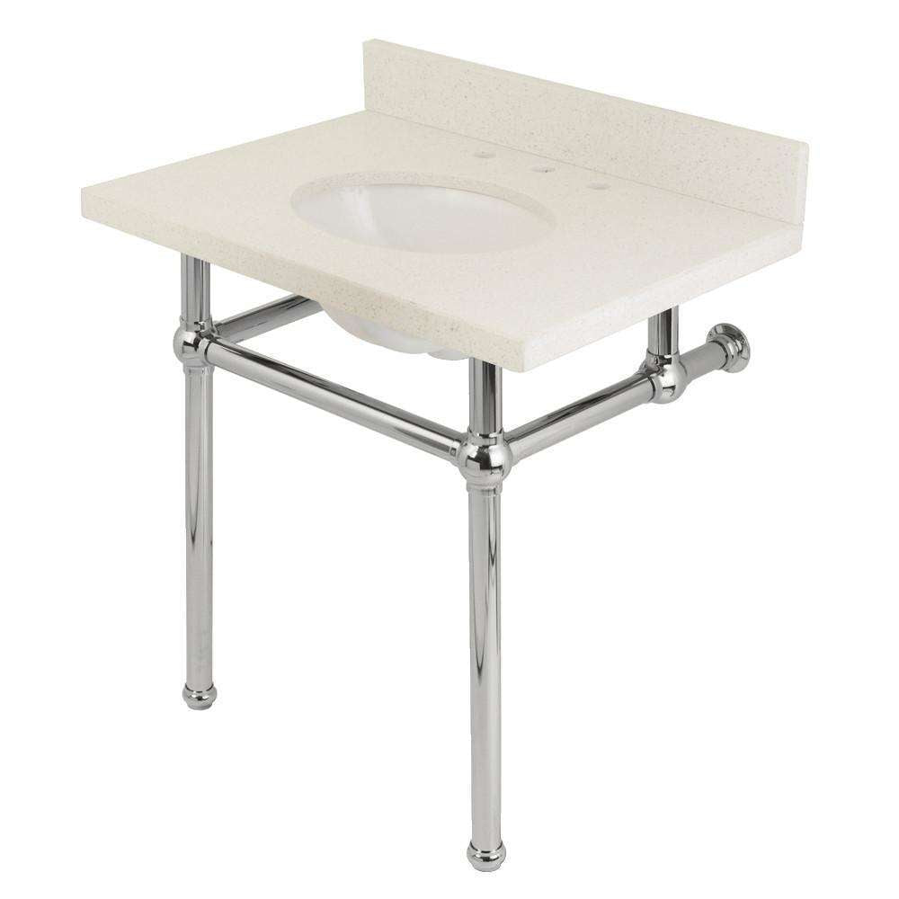 Kingston Brass, Fauceture KVPB3030WQB1 White Quartz Bathroom Console