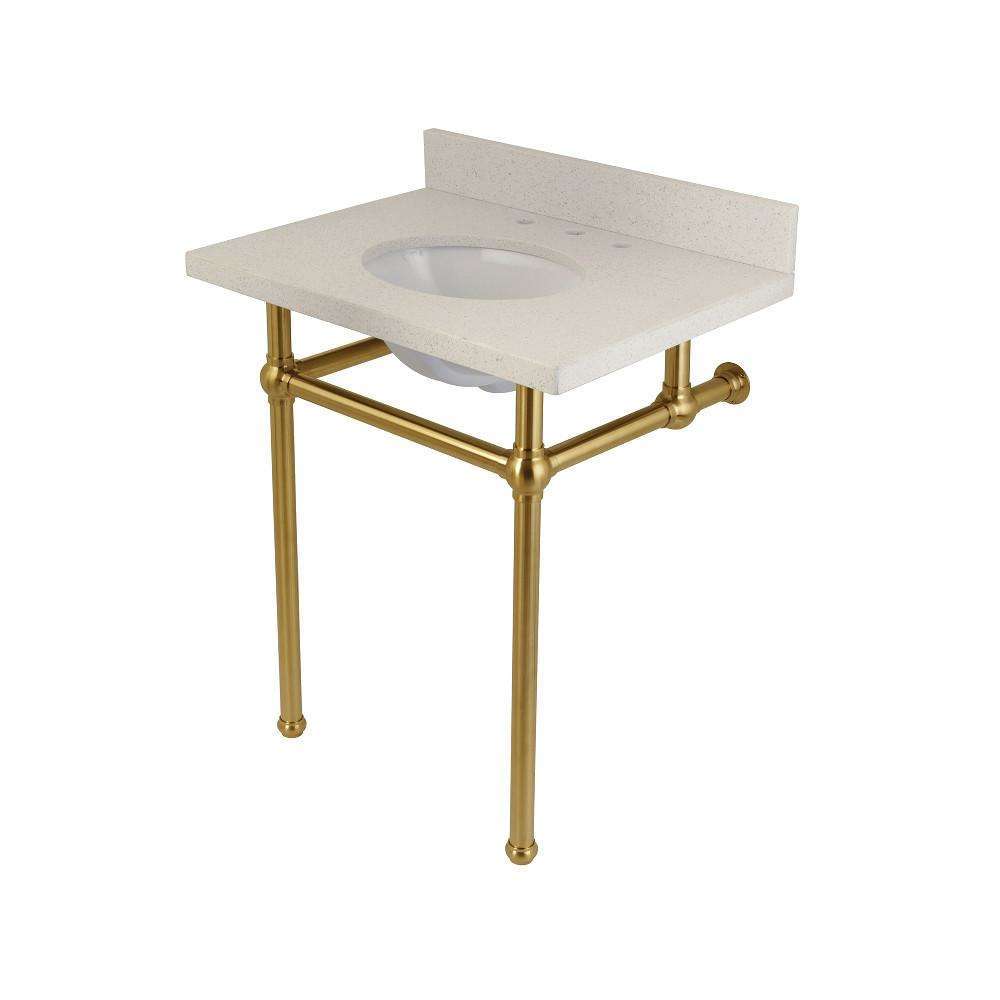 Kingston Brass, Fauceture KVPB30WQB7 Templeton White Quartz Bathroom