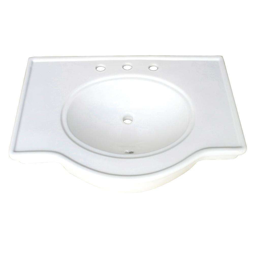 Kingston Brass, Fauceture VPB1318B Imperial 31" x 22" Ceramic Console Sink Basin, White