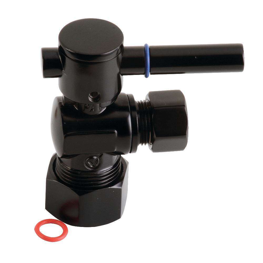 Kingston Brass, Kingston Brass CC53300DL Quarter Turn Valve (5/8" X 3/8" OD Compression), Matte Black