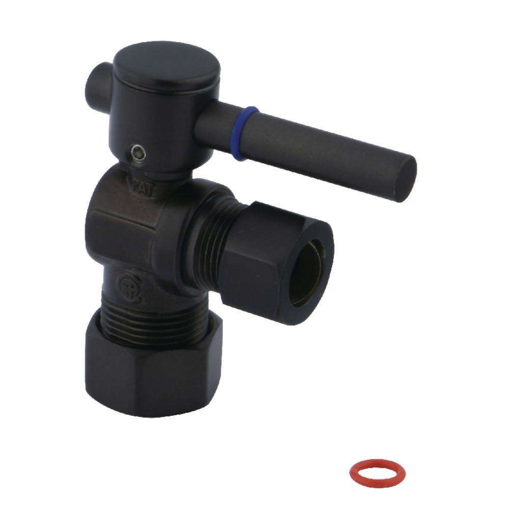 Kingston Brass, Kingston Brass CC54405DL 5/8" OD Comp X 1/2" OD Comp Angle Stop Valve, Oil Rubbed Bronze