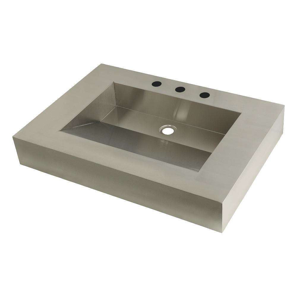 Kingston Brass, Kingston Brass GLTS31225 Fauceture 31" x 22" Stainless Steel Bathroom Sink, Brushed