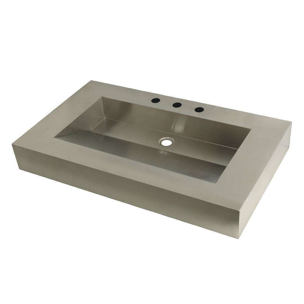 Kingston Brass, Kingston Brass GLTS37225 Fauceture 37" x 22" Stainless Steel Bathroom Sink, Brushed