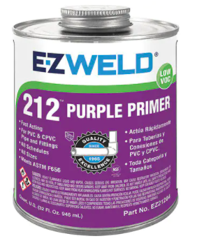 City Supply, Primer, 32 Oz, Purple, PVC, CPVC